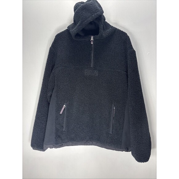 Kith Bonded Sherpa Quarter Zip Hoodie in Black Men’s Size L - Picture 1 of 16